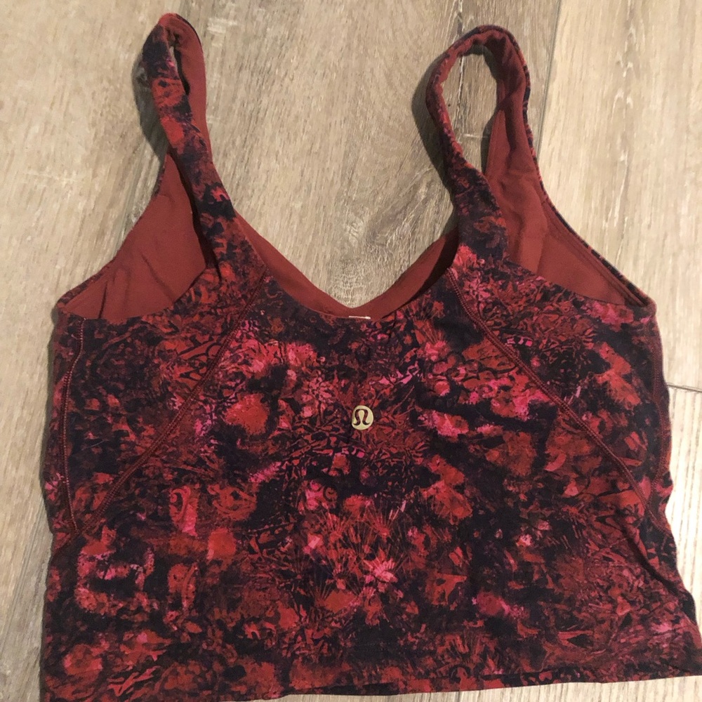 Lululemon Red and Black Tank Top